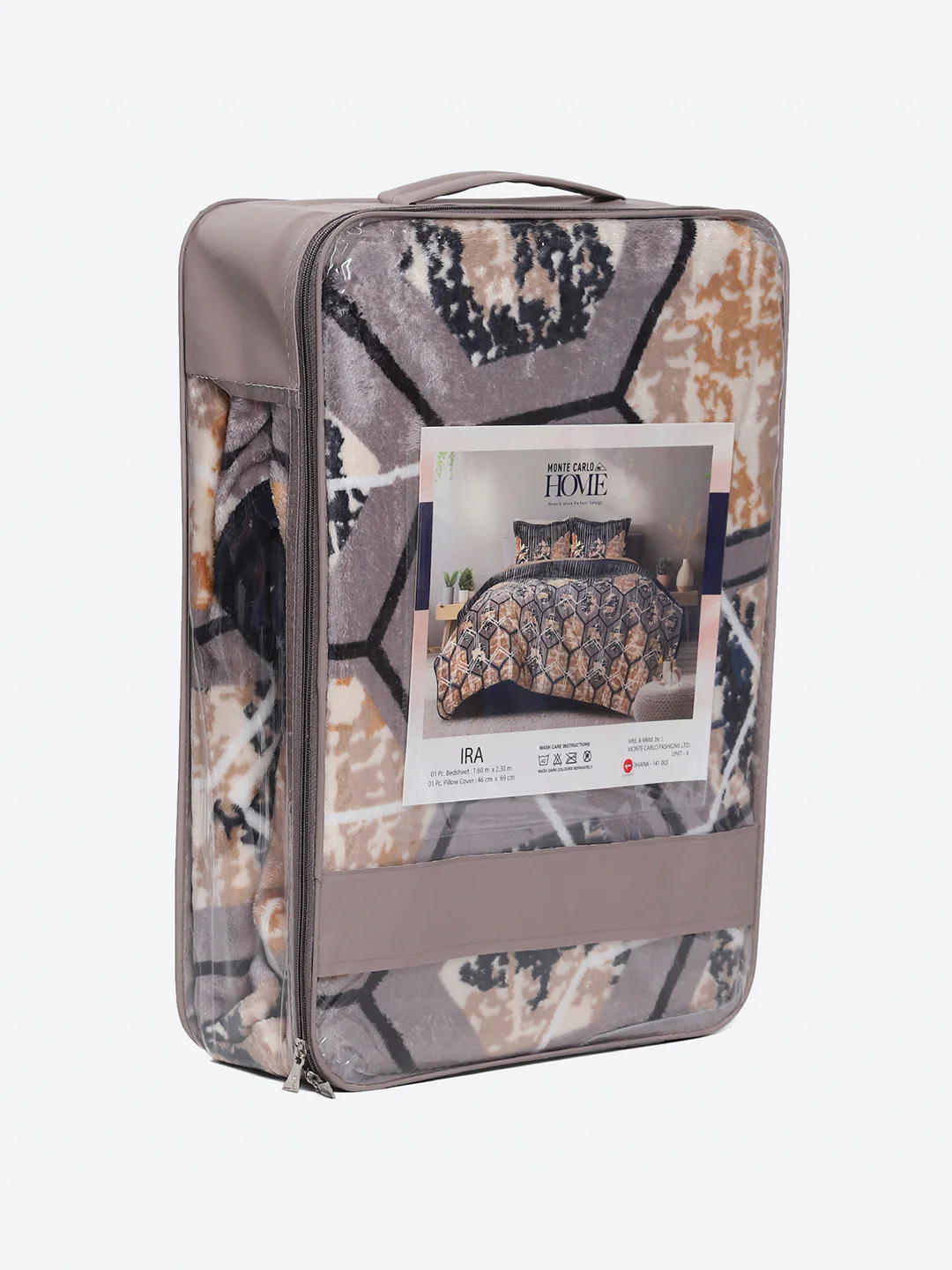353 GSM 100% Polyester Single Bed 1 Bedsheet with 1 Pillow Cover (Ira) - Image 9