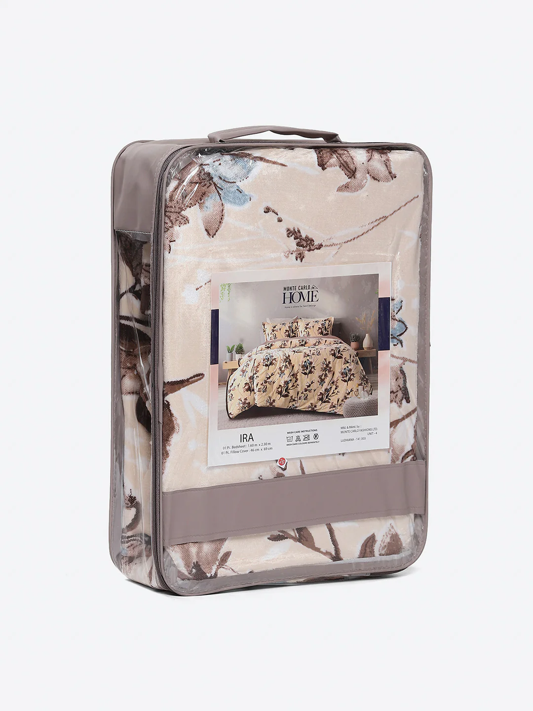 353 GSM 100% Polyester Single Bed 1 Bedsheet with 1 Pillow Cover (Ira) - Image 9