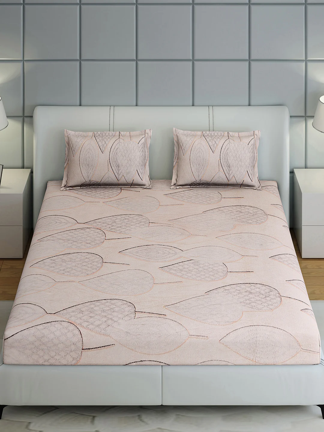 378 GSM 100% Polyester King Bed 1 Bedsheet with 2 Pillow Cover (Hill Top) - Image 3