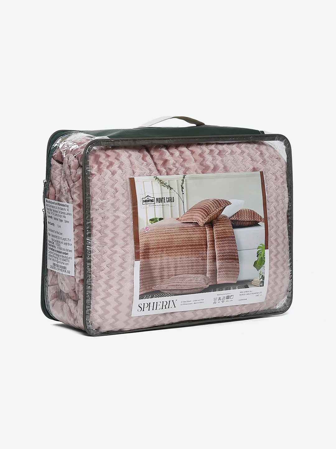 393 GSM 100% Polyester King Bed 1 Bedsheet with 2 Pillow Cover (Spherix) - Image 9