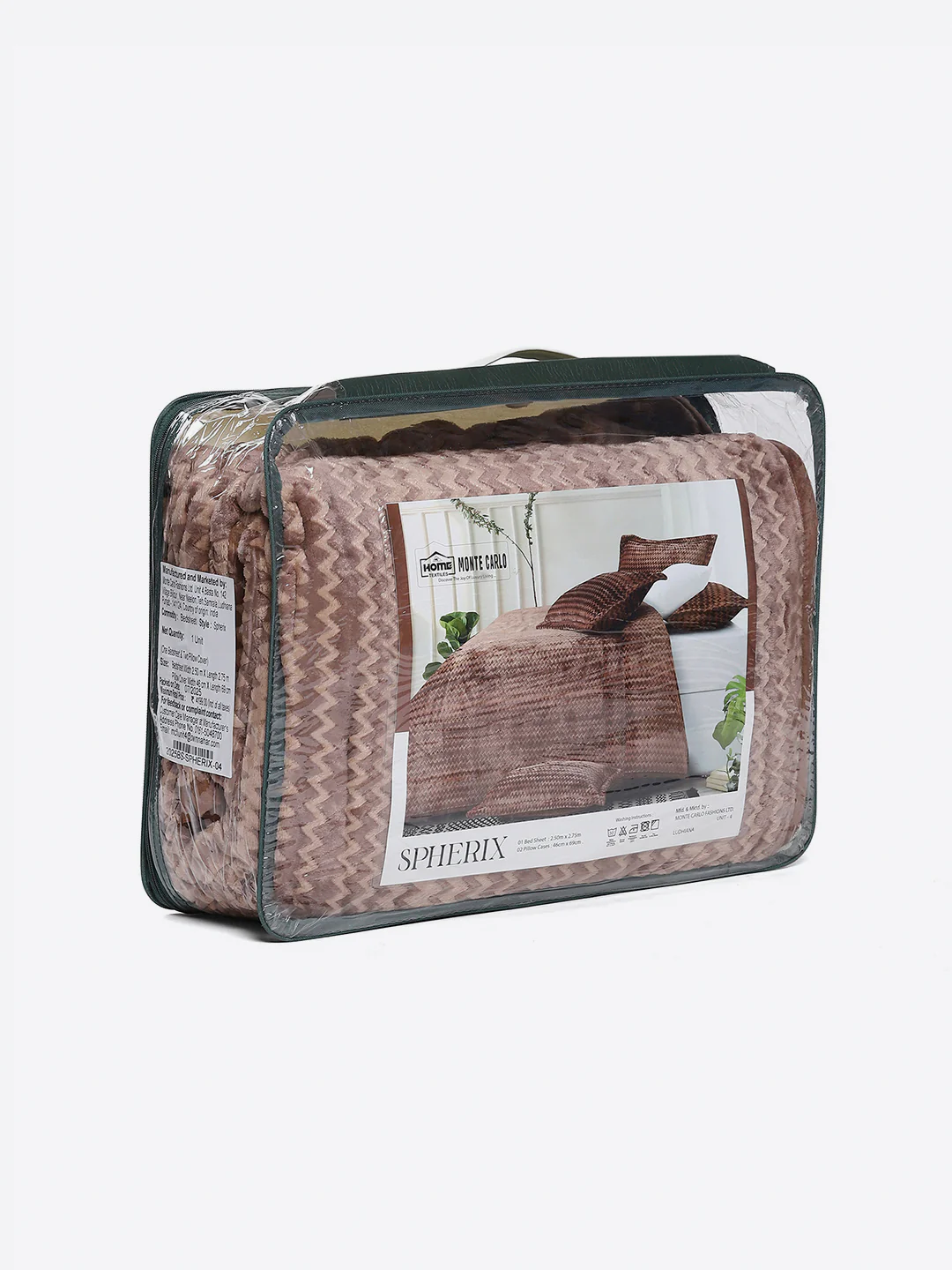 393 GSM 100% Polyester King Bed 1 Bedsheet with 2 Pillow Cover (Spherix) - Image 9