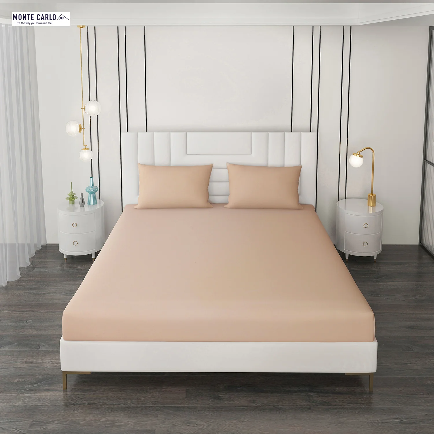 400 TC Cotton Double Bedsheet with 2 Pillow Covers - Image 2