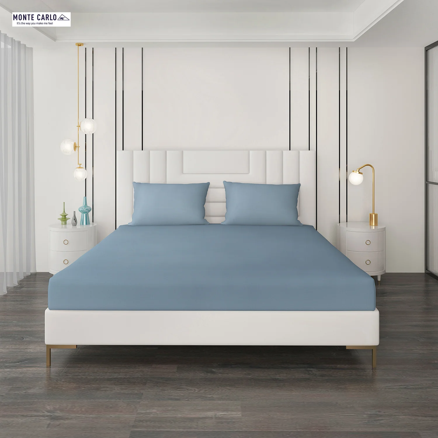 400 TC Cotton Double Bedsheet with 2 Pillow Covers - Image 3