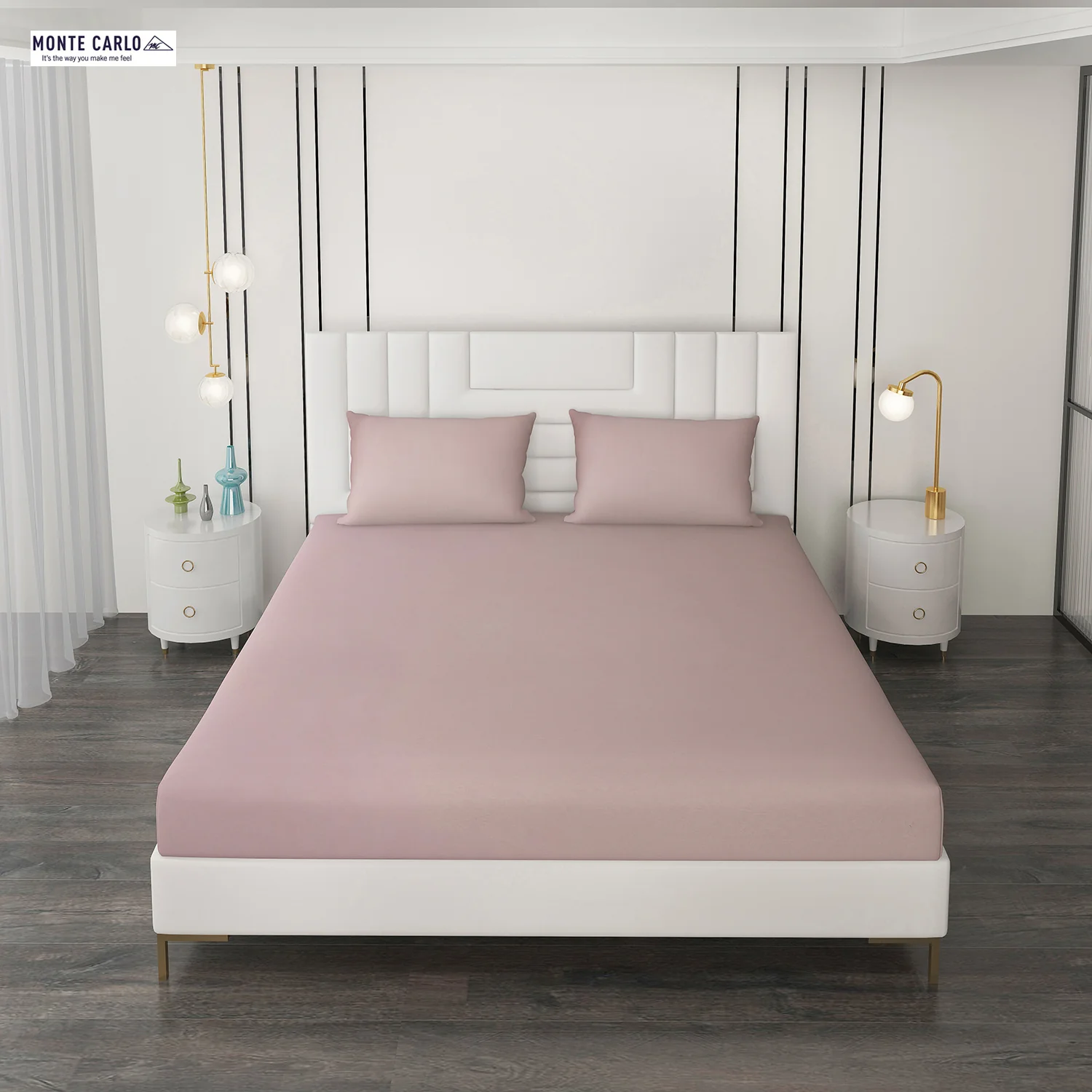400 TC Cotton Double Bedsheet with 2 Pillow Covers - Image 2