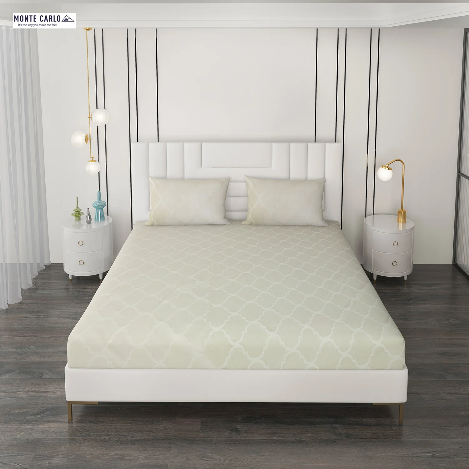 400 TC Cotton Double Bedsheet with 2 Pillow Covers - Image 3