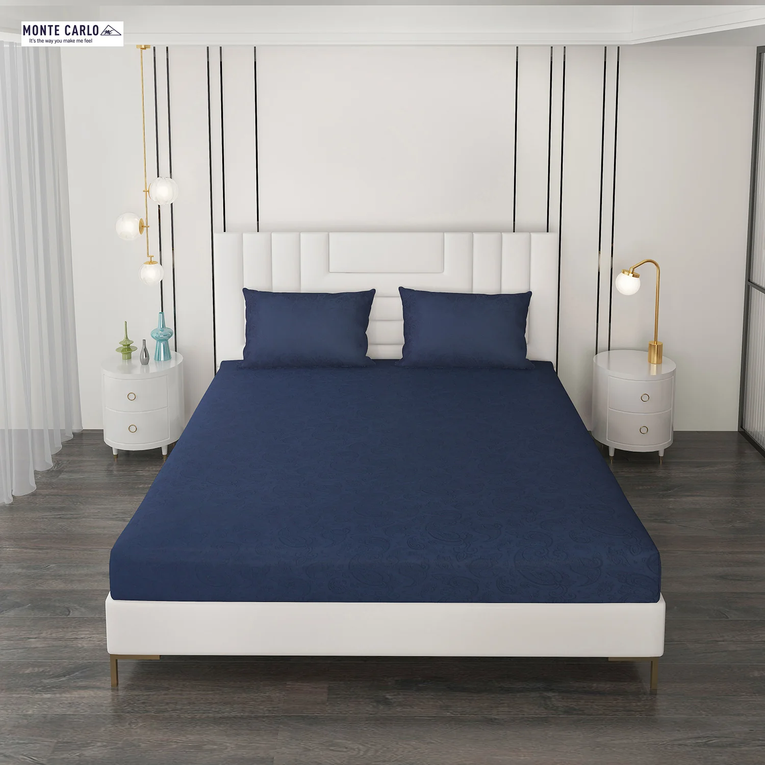 400 TC Cotton Double Bedsheet with 2 Pillow Covers - Image 3