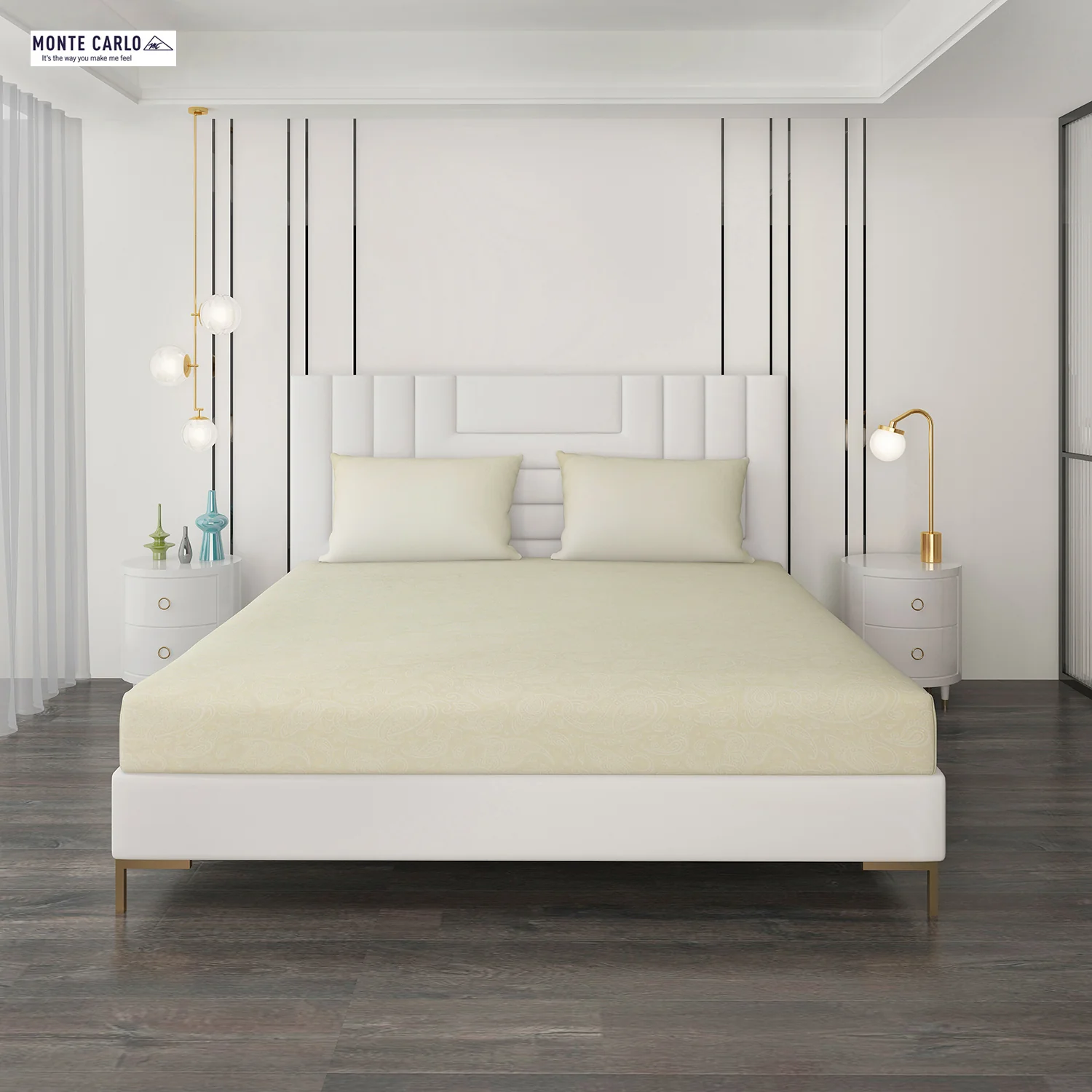 400 TC Cotton Double Bedsheet with 2 Pillow Covers - Image 4
