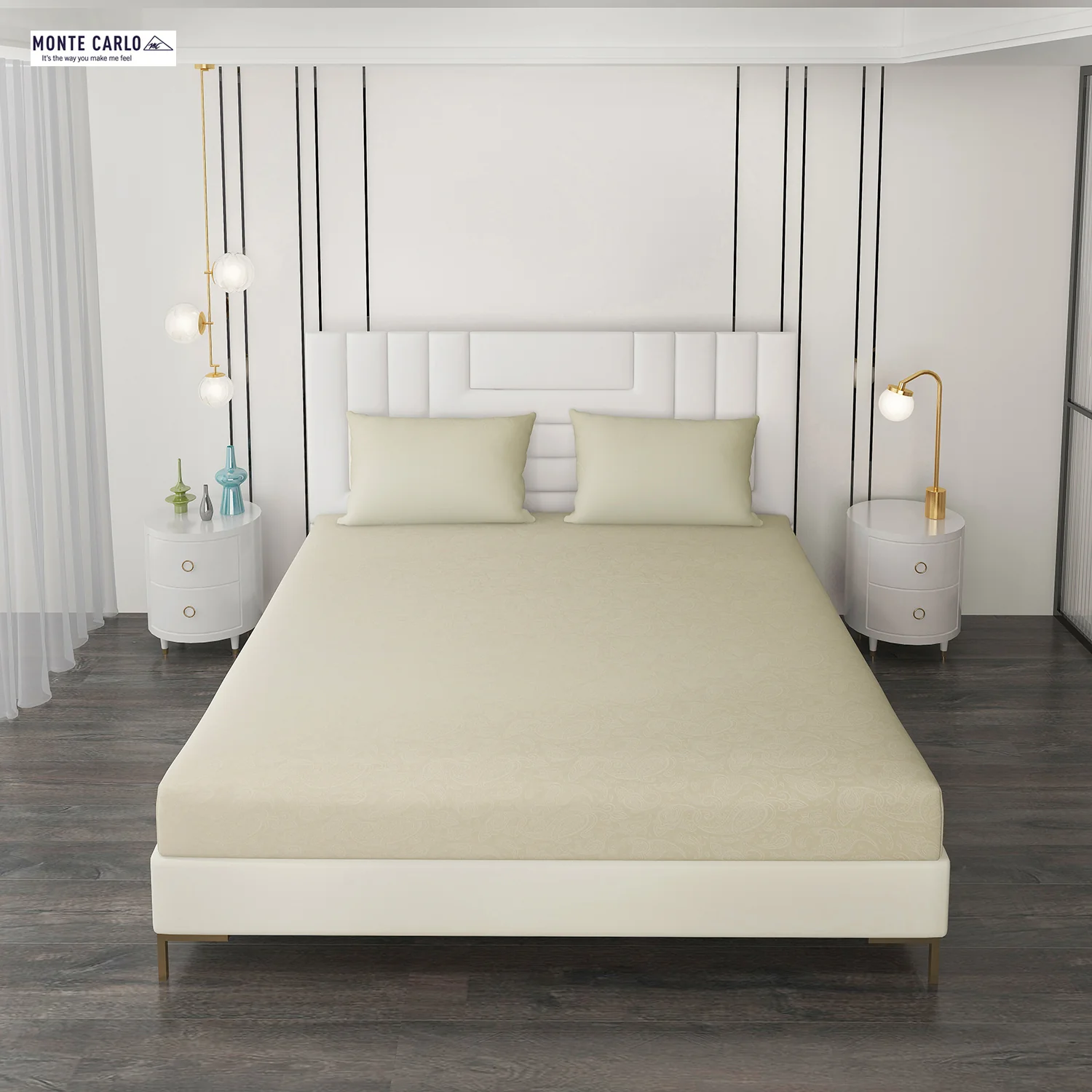 400 TC Cotton Double Bedsheet with 2 Pillow Covers - Image 3