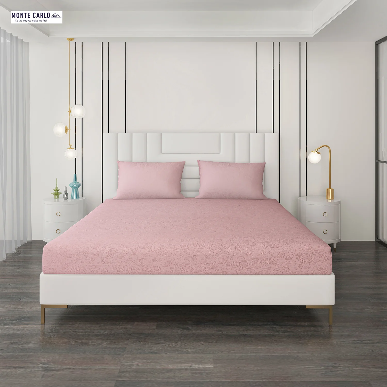 400 TC Cotton Double Bedsheet with 2 Pillow Covers - Image 4