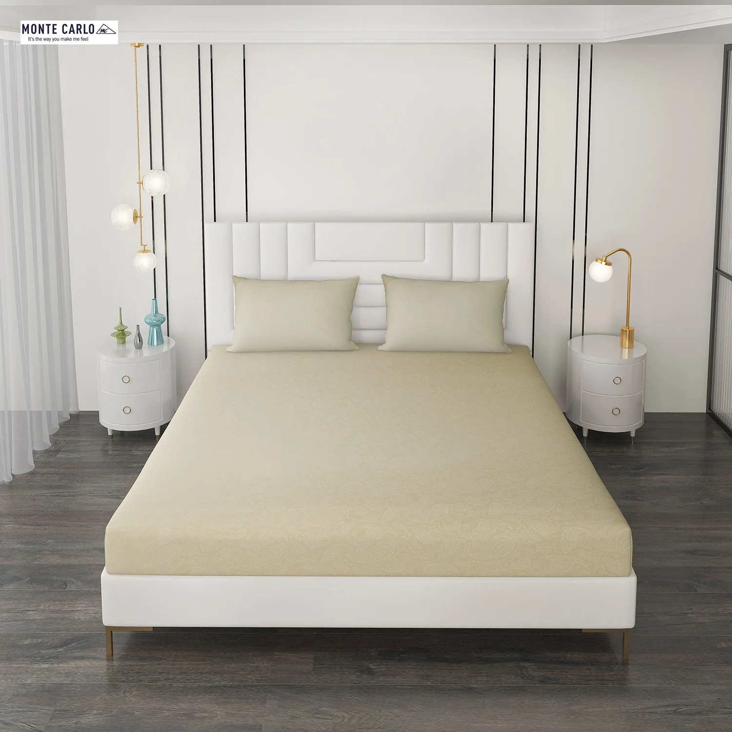 400 TC Cotton Double Bedsheet with 2 Pillow Covers - Image 3