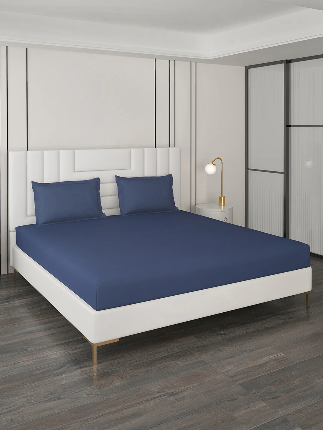 400 TC Cotton Double Bedsheet with 2 Pillow Covers - Image 2