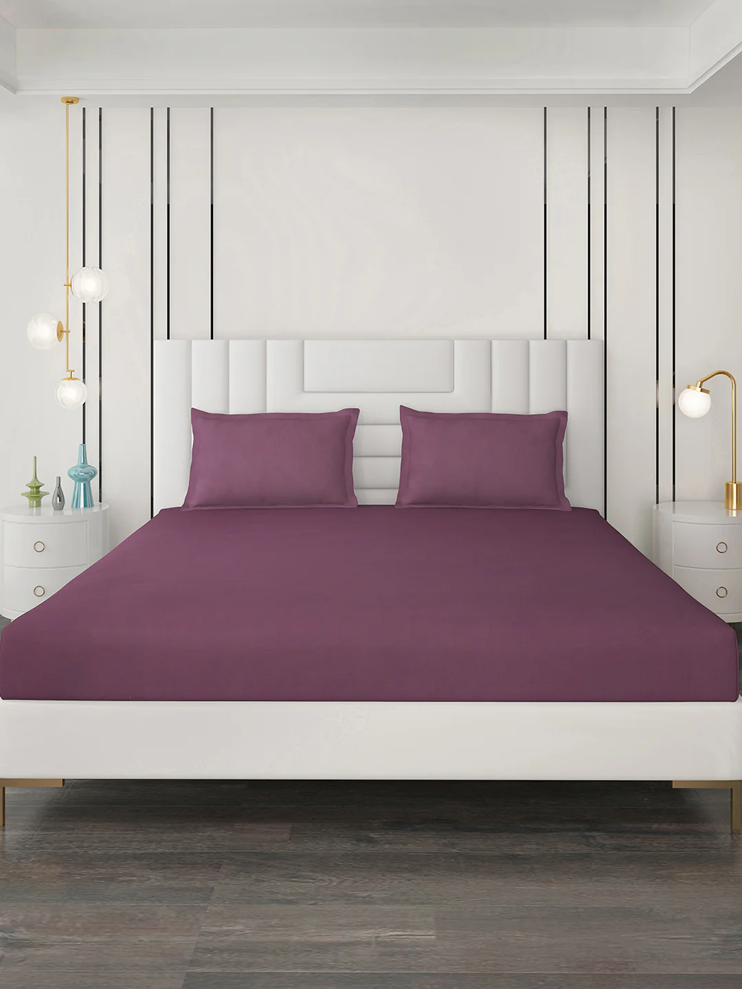 400 TC Cotton Double Bedsheet with 2 Pillow Covers - Image 4