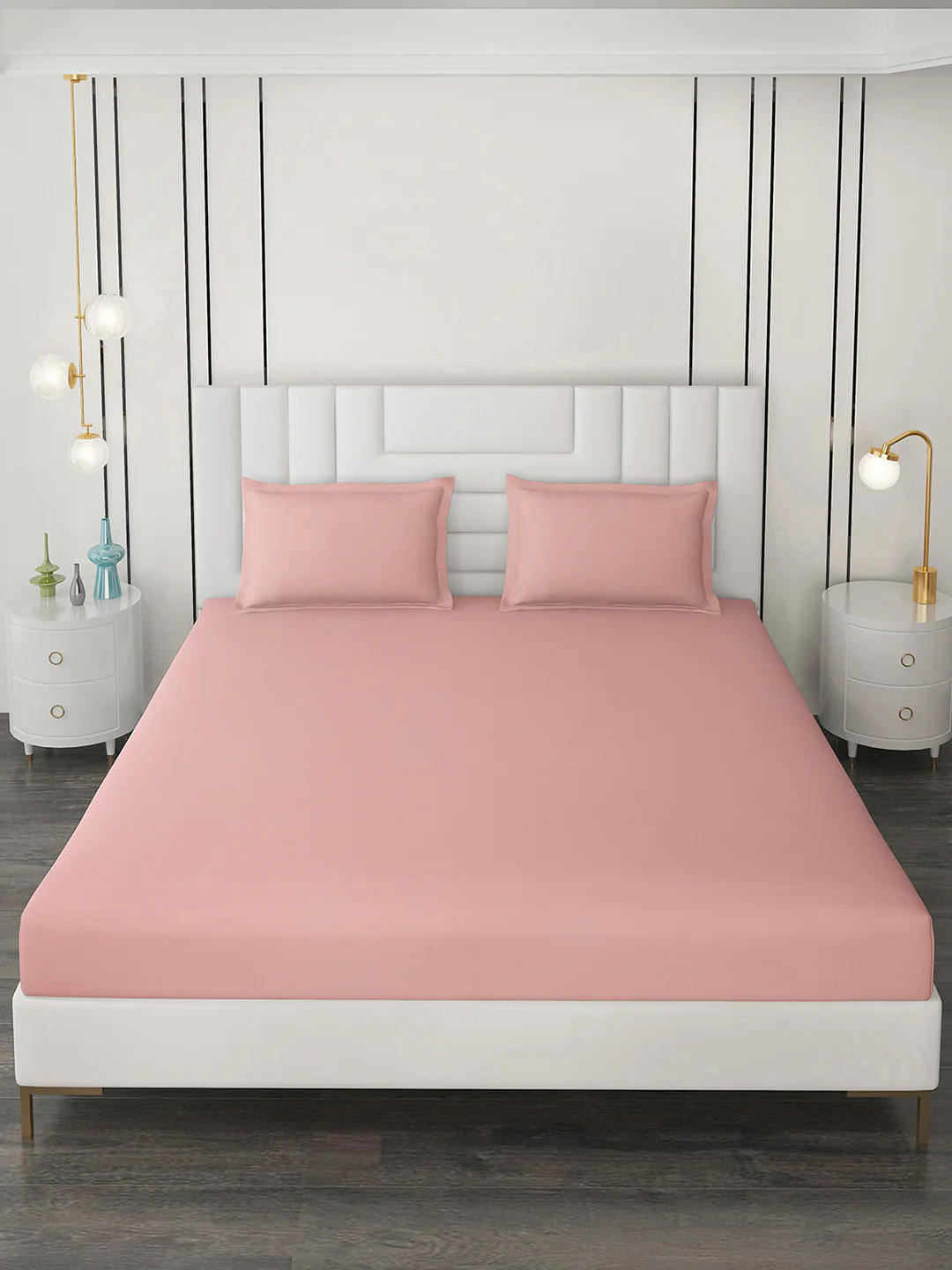 400 TC Cotton Double Bedsheet with 2 Pillow Covers - Image 3
