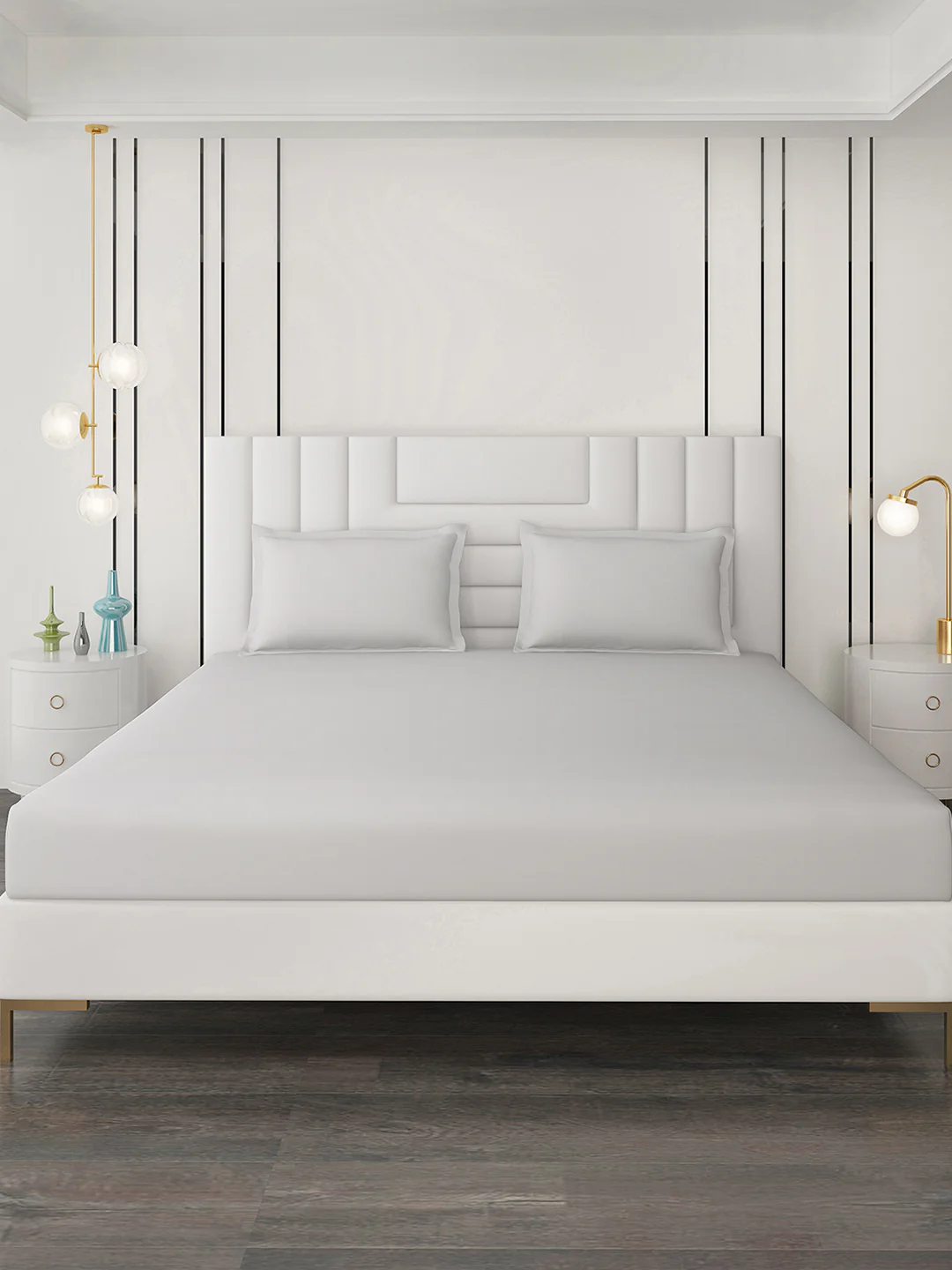 400 TC Cotton Double Bedsheet with 2 Pillow Covers - Image 4