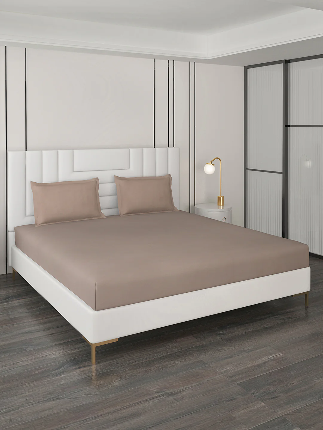 400 TC Cotton Double Bedsheet with 2 Pillow Covers - Image 2