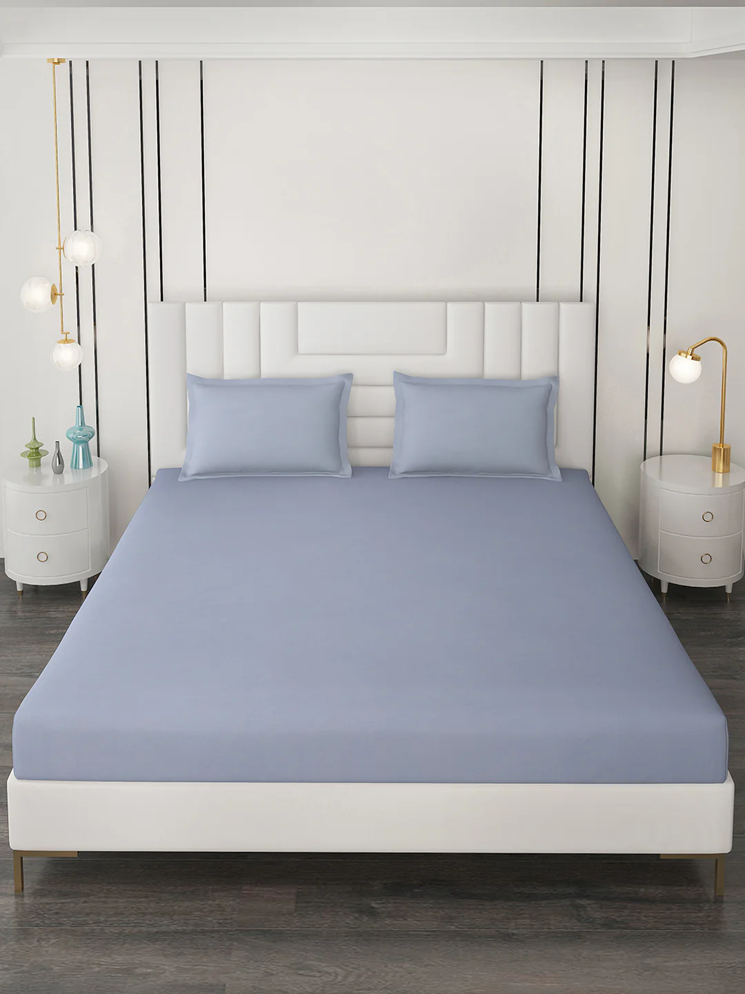 400 TC Cotton Double Bedsheet with 2 Pillow Covers - Image 3