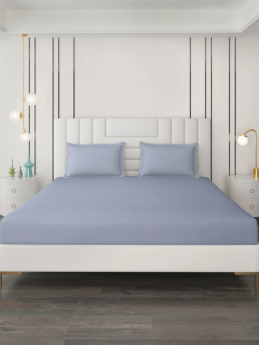 400 TC Cotton Double Bedsheet with 2 Pillow Covers - Image 4