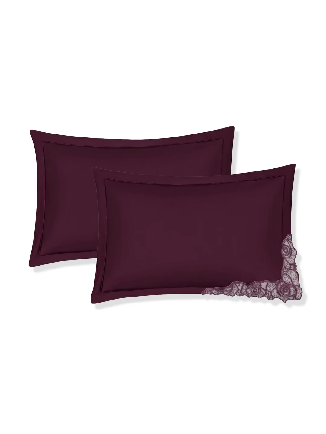 Luxury 400 TC Pure Cotton King Size Bedsheet with 2 Pillow Covers Lace Magic Collection - Image 8