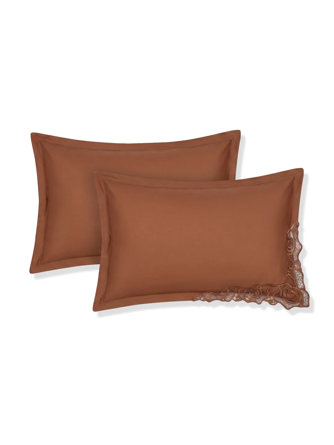 Luxury 400 TC Pure Cotton King Size Bedsheet with 2 Pillow Covers Lace Magic Collection - Image 8