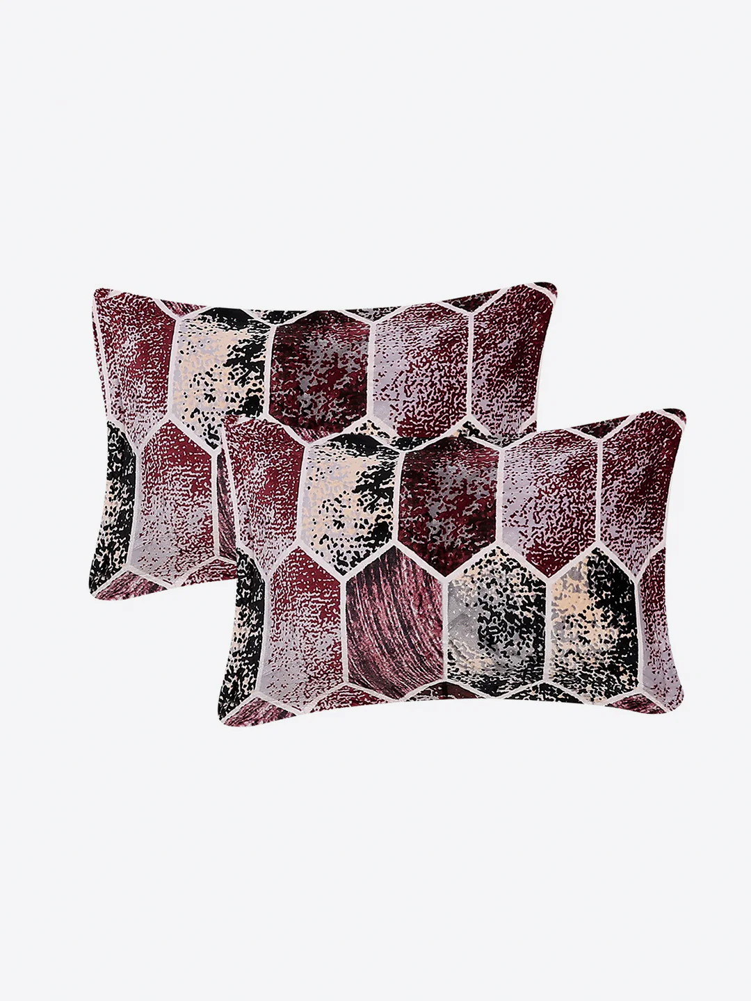 404 GSM 100% Polyester Double Bed 1 Bedsheet with 2 Pillow Cover (Ruby Gold) - Image 7