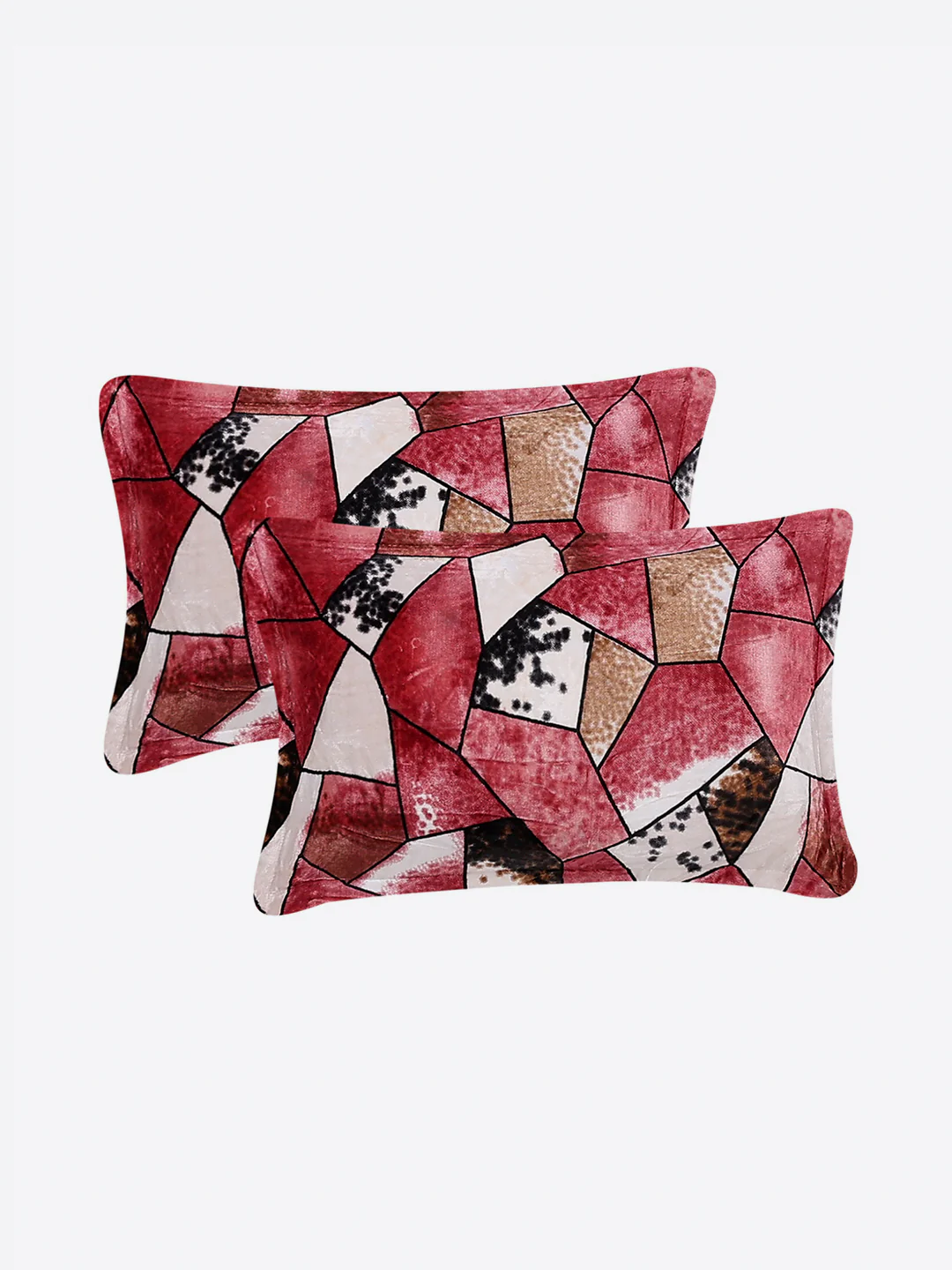 404 GSM 100% Polyester Double Bed 1 Bedsheet with 2 Pillow Cover (Ruby Gold) - Image 7