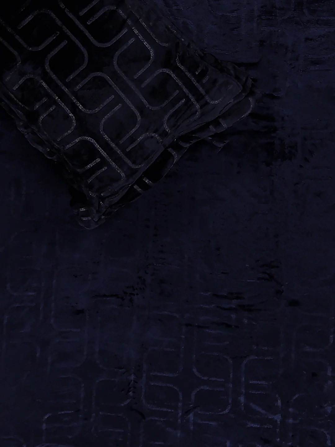 435 GSM 100% Polyester Double Bed 1 Bedsheet with 2 Pillow Cover (Indigo) - Image 5