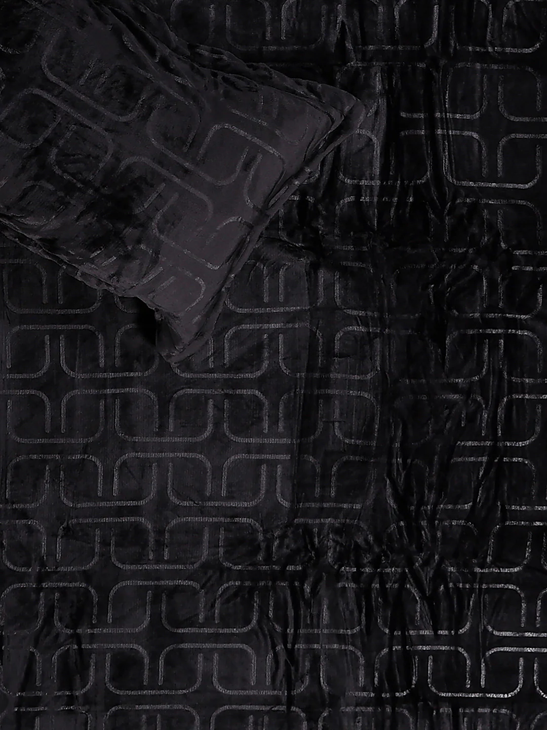 435 GSM 100% Polyester Double Bed 1 Bedsheet with 2 Pillow Cover (Indigo) - Image 5