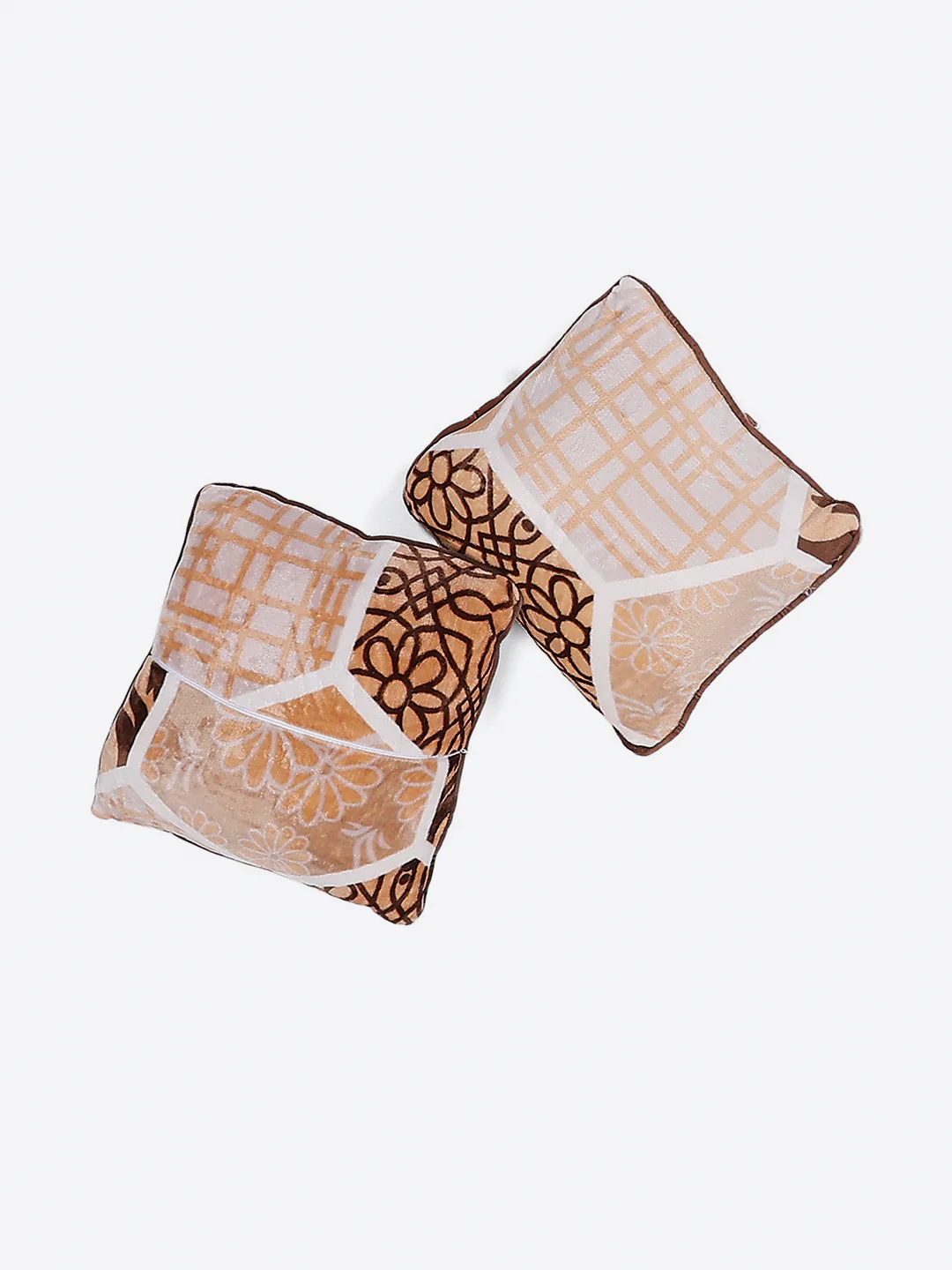 487 GSM 100% Polyester Double Bed 1 Bedsheet, 2 Pillow Cover & 2 Cushion Case (Pristine 4 Pcs Set) - Image 6