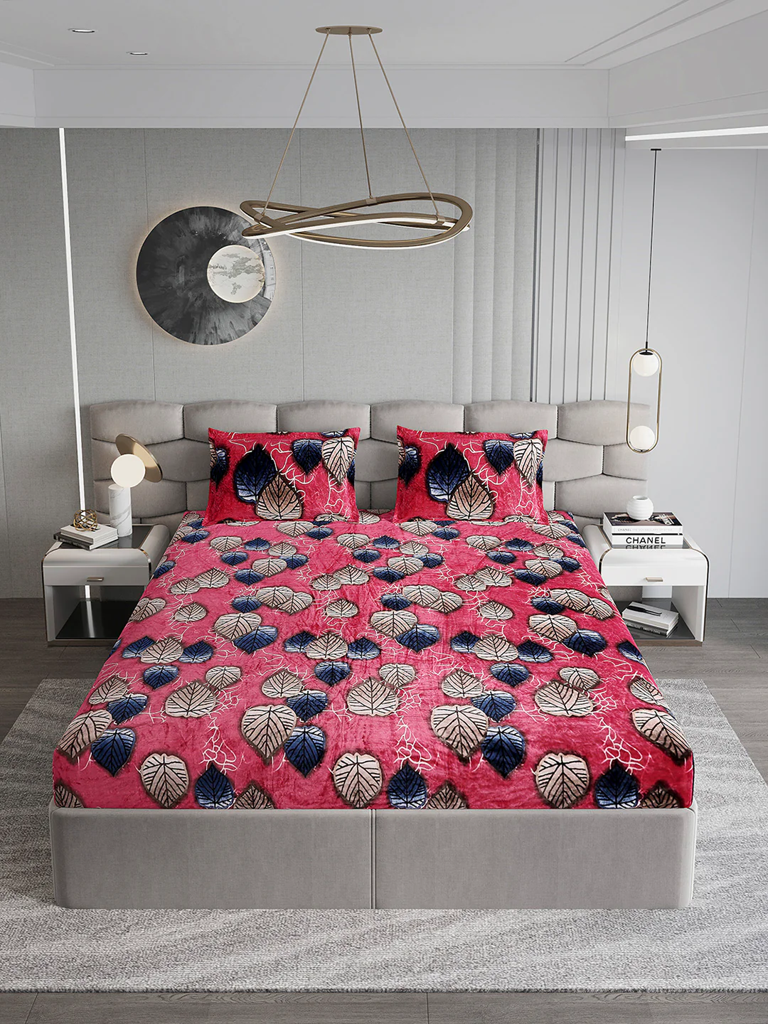 495 GSM Polyester King Bed 1 Bedsheet with 2 Pillow Cover (Gold Mine) - Image 3