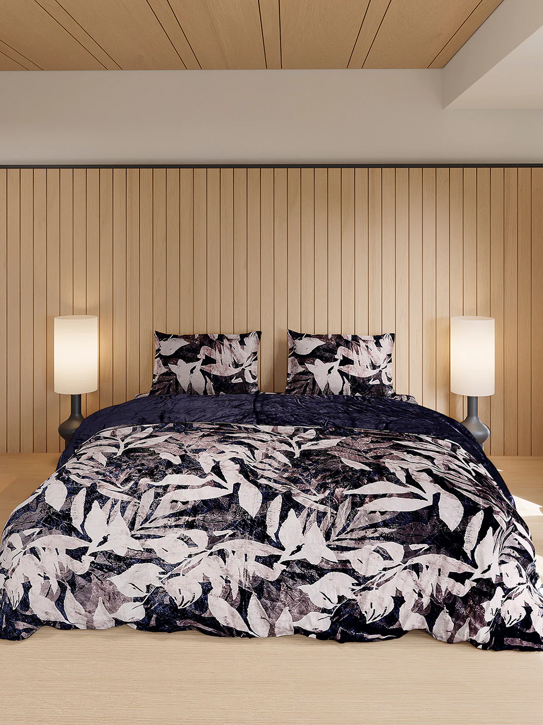 904 GSM 100% Polyester Double Bed 1 Bedsheet, 1 Duvet Cover & 2 Pillow Cover (Meteor 4 Pcs Set) - Image 2