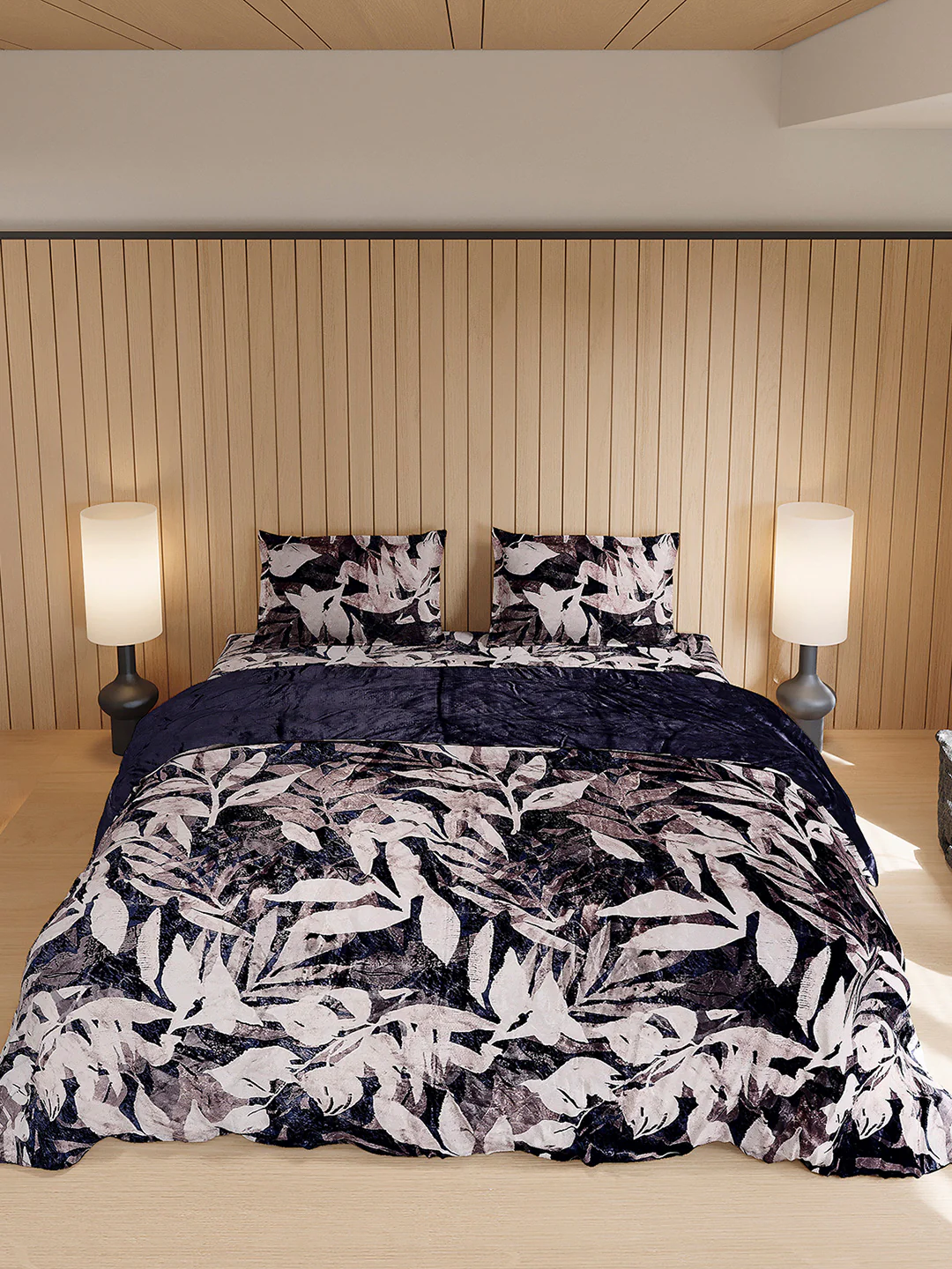 904 GSM 100% Polyester Double Bed 1 Bedsheet, 1 Duvet Cover & 2 Pillow Cover (Meteor 4 Pcs Set) - Image 3