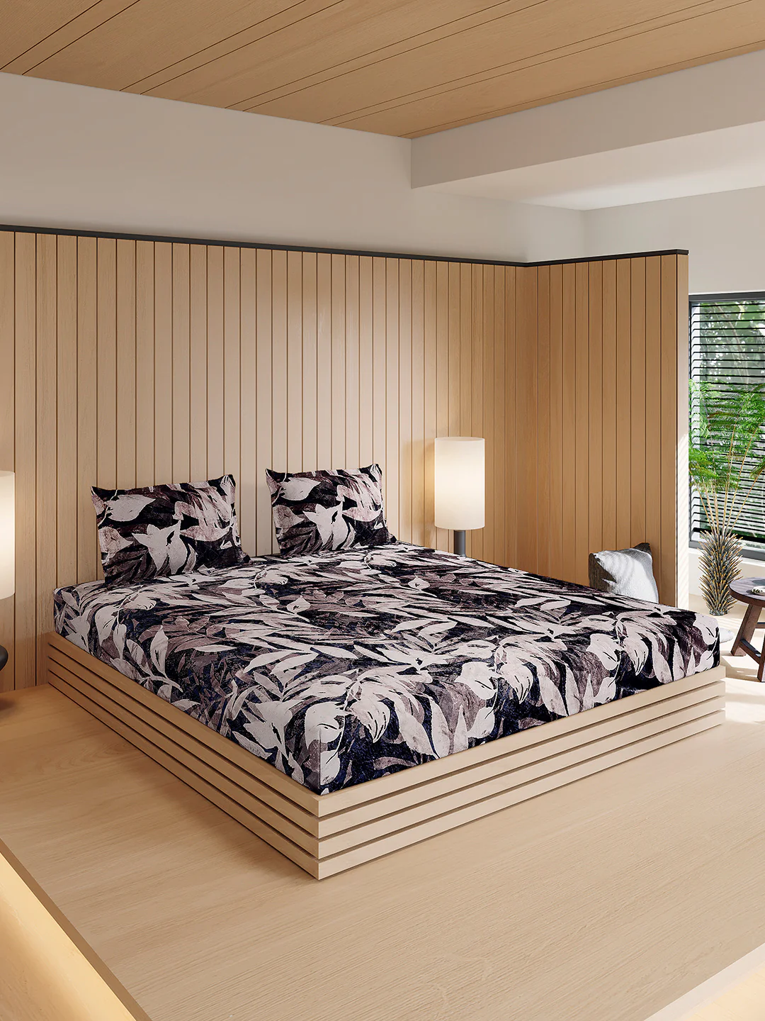904 GSM 100% Polyester Double Bed 1 Bedsheet, 1 Duvet Cover & 2 Pillow Cover (Meteor 4 Pcs Set) - Image 7