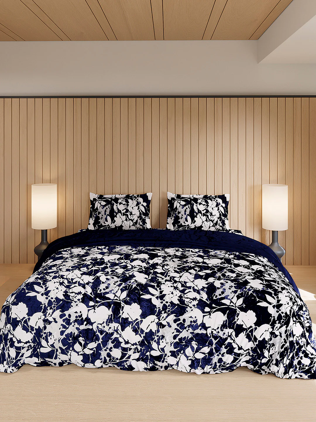 904 GSM 100% Polyester Double Bed 1 Bedsheet, 1 Duvet Cover & 2 Pillow Cover (Meteor 4 Pcs Set) - Image 2