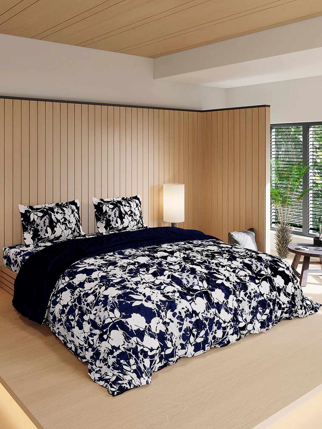 904 GSM 100% Polyester Double Bed 1 Bedsheet, 1 Duvet Cover & 2 Pillow Cover (Meteor 4 Pcs Set) - Image 4