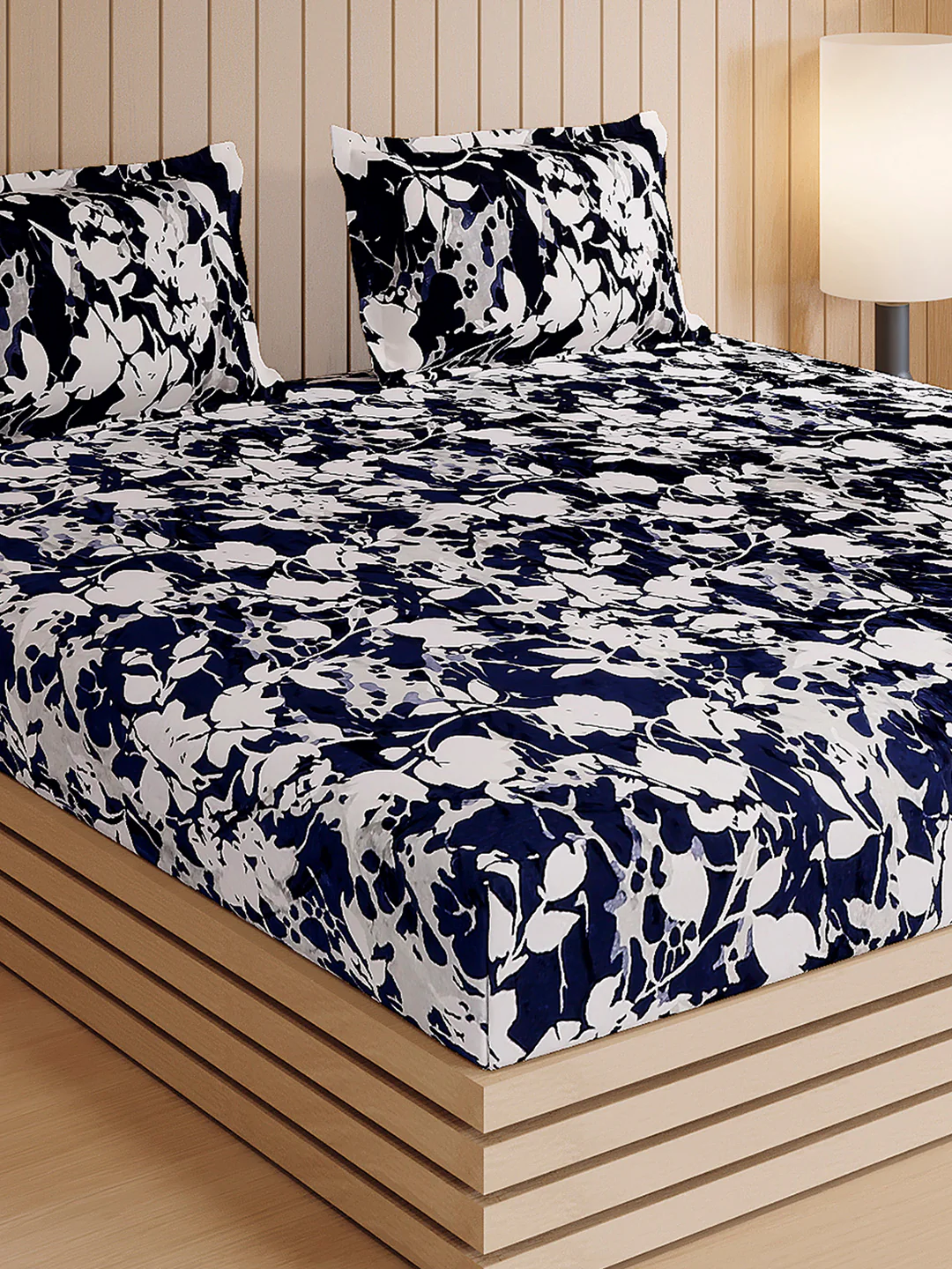 904 GSM 100% Polyester Double Bed 1 Bedsheet, 1 Duvet Cover & 2 Pillow Cover (Meteor 4 Pcs Set) - Image 8