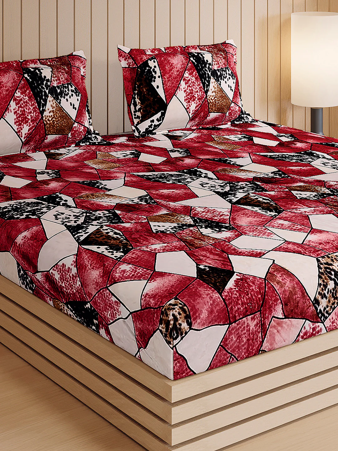 904 GSM 100% Polyester Double Bed 1 Bedsheet, 1 Duvet Cover & 2 Pillow Cover (Meteor 4 Pcs Set) - Image 8
