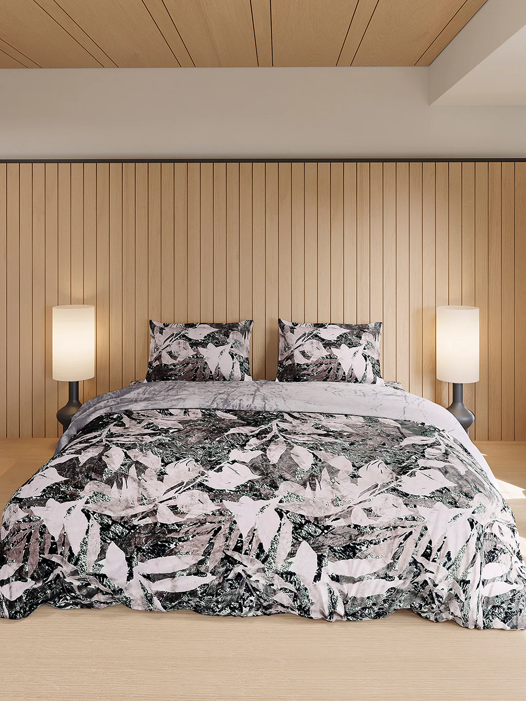 904 GSM 100% Polyester Double Bed 1 Bedsheet, 1 Duvet Cover & 2 Pillow Cover (Meteor 4 Pcs Set) - Image 2