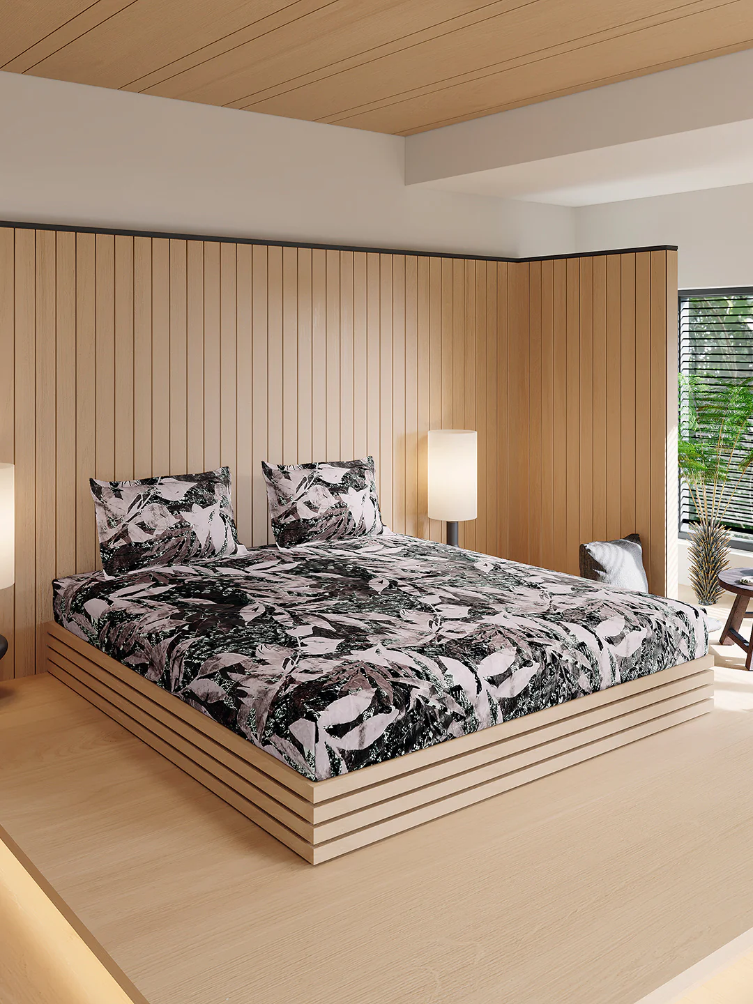 904 GSM 100% Polyester Double Bed 1 Bedsheet, 1 Duvet Cover & 2 Pillow Cover (Meteor 4 Pcs Set) - Image 7