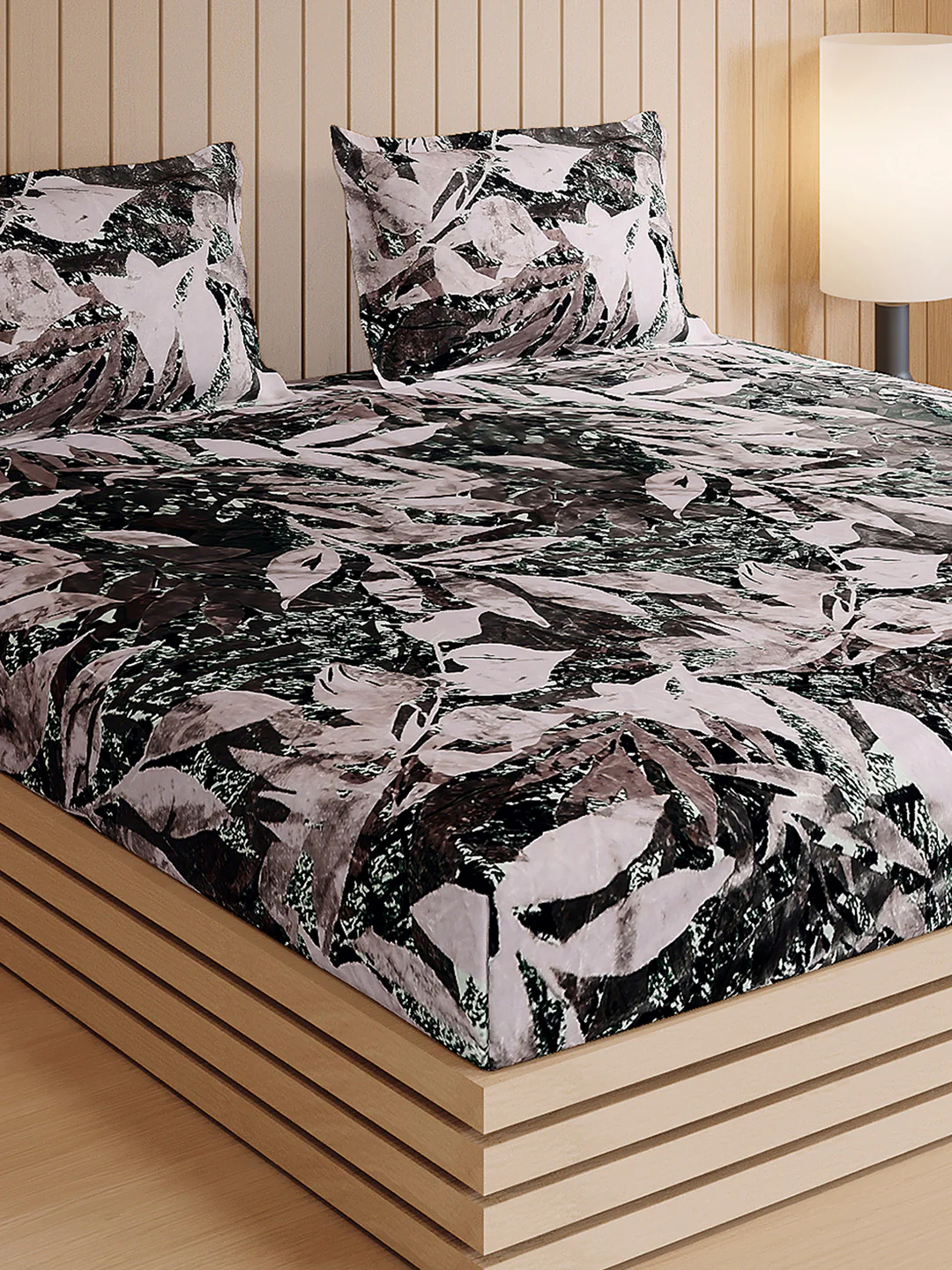 904 GSM 100% Polyester Double Bed 1 Bedsheet, 1 Duvet Cover & 2 Pillow Cover (Meteor 4 Pcs Set) - Image 8