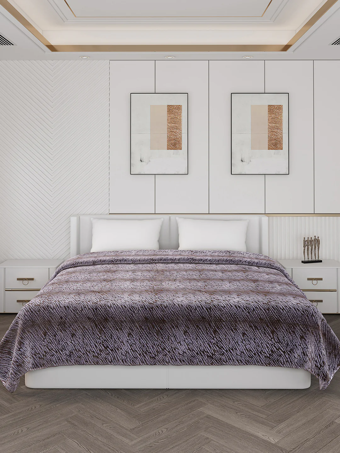 Abstract Double Bed 850 GSM Blanket Daniel 2 Ply (Weight 4.5 kg) - Image 2