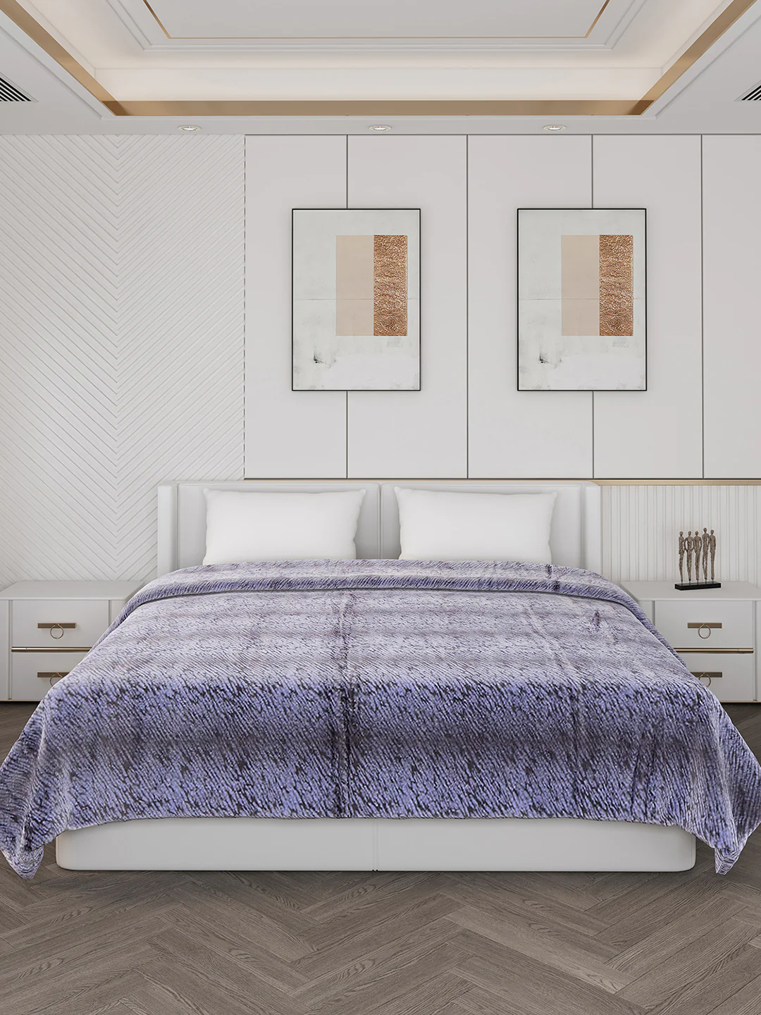 Abstract Double Bed 850 GSM Blanket Daniel 2 Ply (Weight 4.5 kg) - Image 2