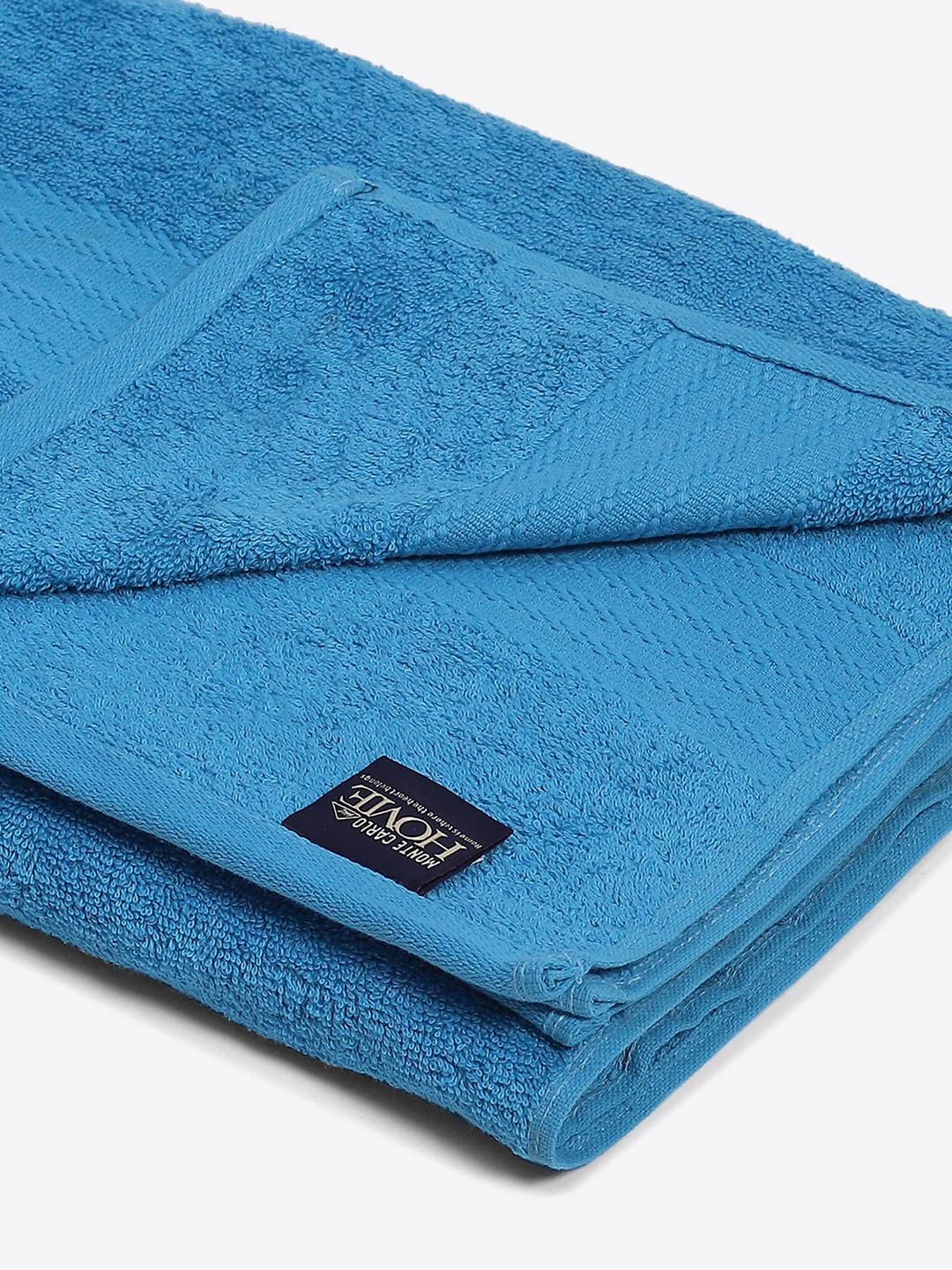 Aqua Blue Cotton Solid 400 GSM Car Towel (Jazz) - Image 3