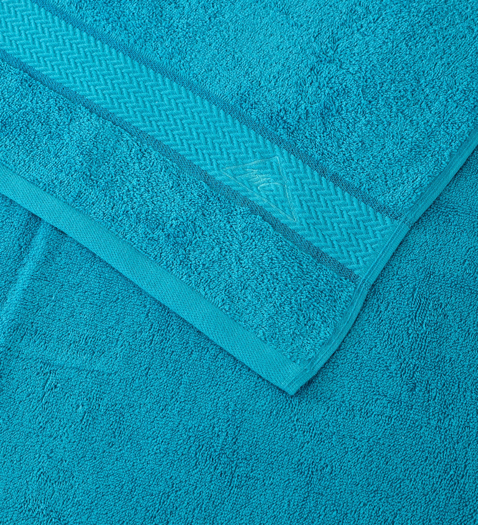 Aqua Blue Pure Cotton Solid 450 GSM Bath Towel 1 Piece (Oasis Collection) - Image 6