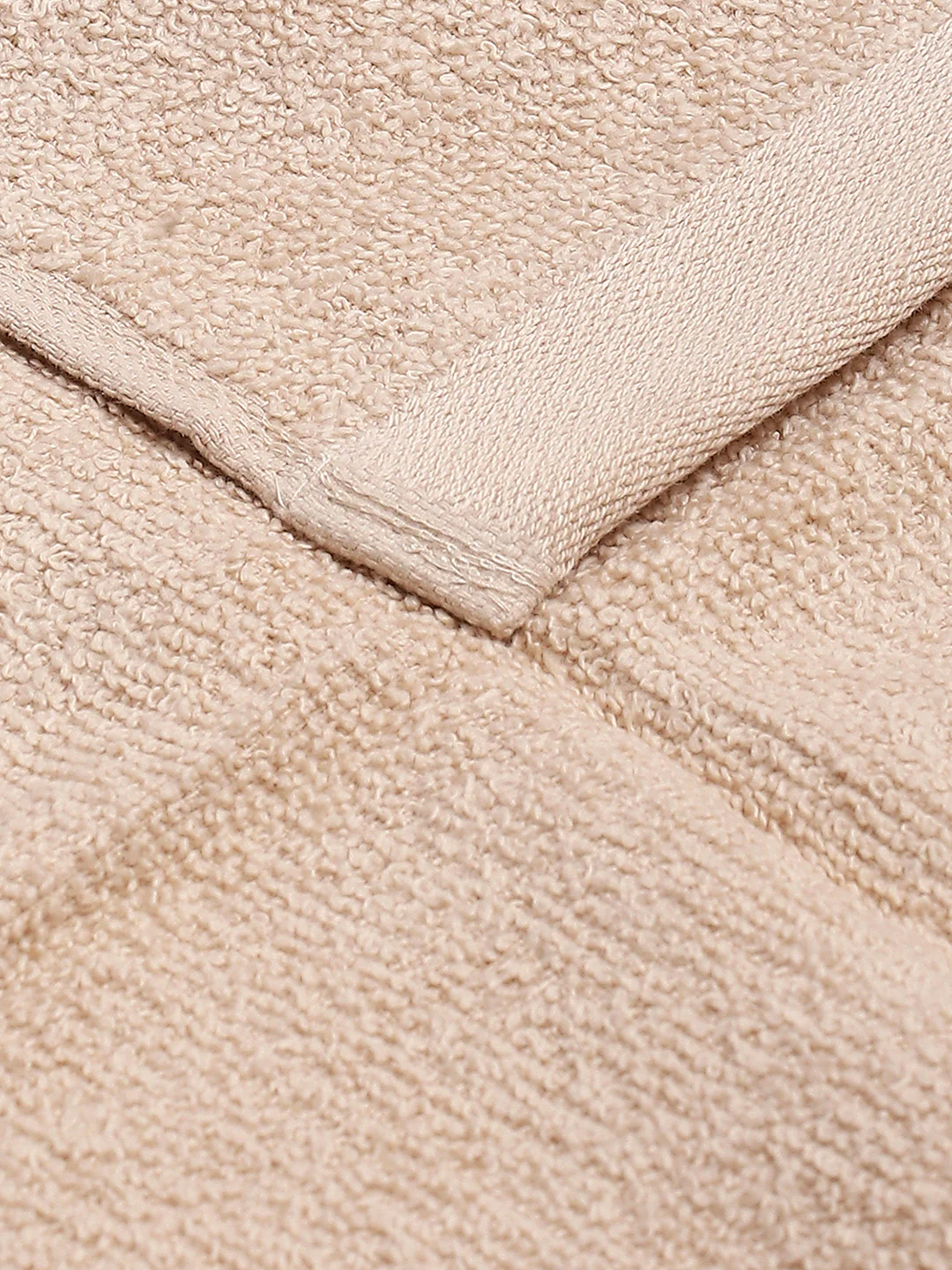 Beige Cotton Solid 600 GSM Face Towel (Pack of 4) - Image 4