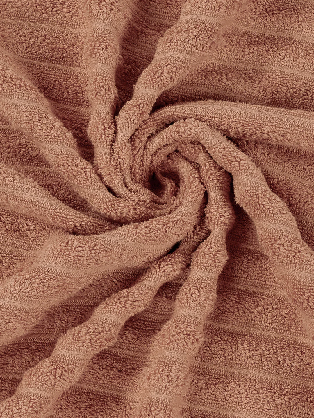 Beige & Pink 100% Cotton Solid 500 GSM Bath Towel Sensations 4 Pc Set Gifting Box Pack - Image 12