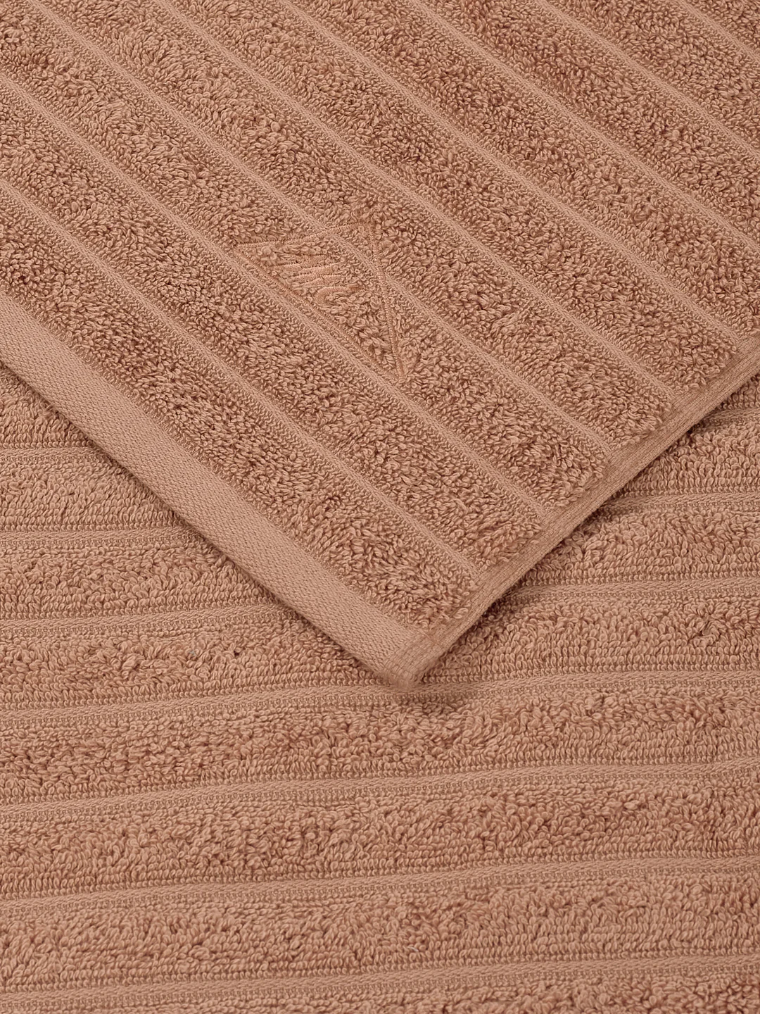 Beige & Pink 100% Cotton Solid 500 GSM Bath Towel Sensations 4 Pc Set Gifting Box Pack - Image 9