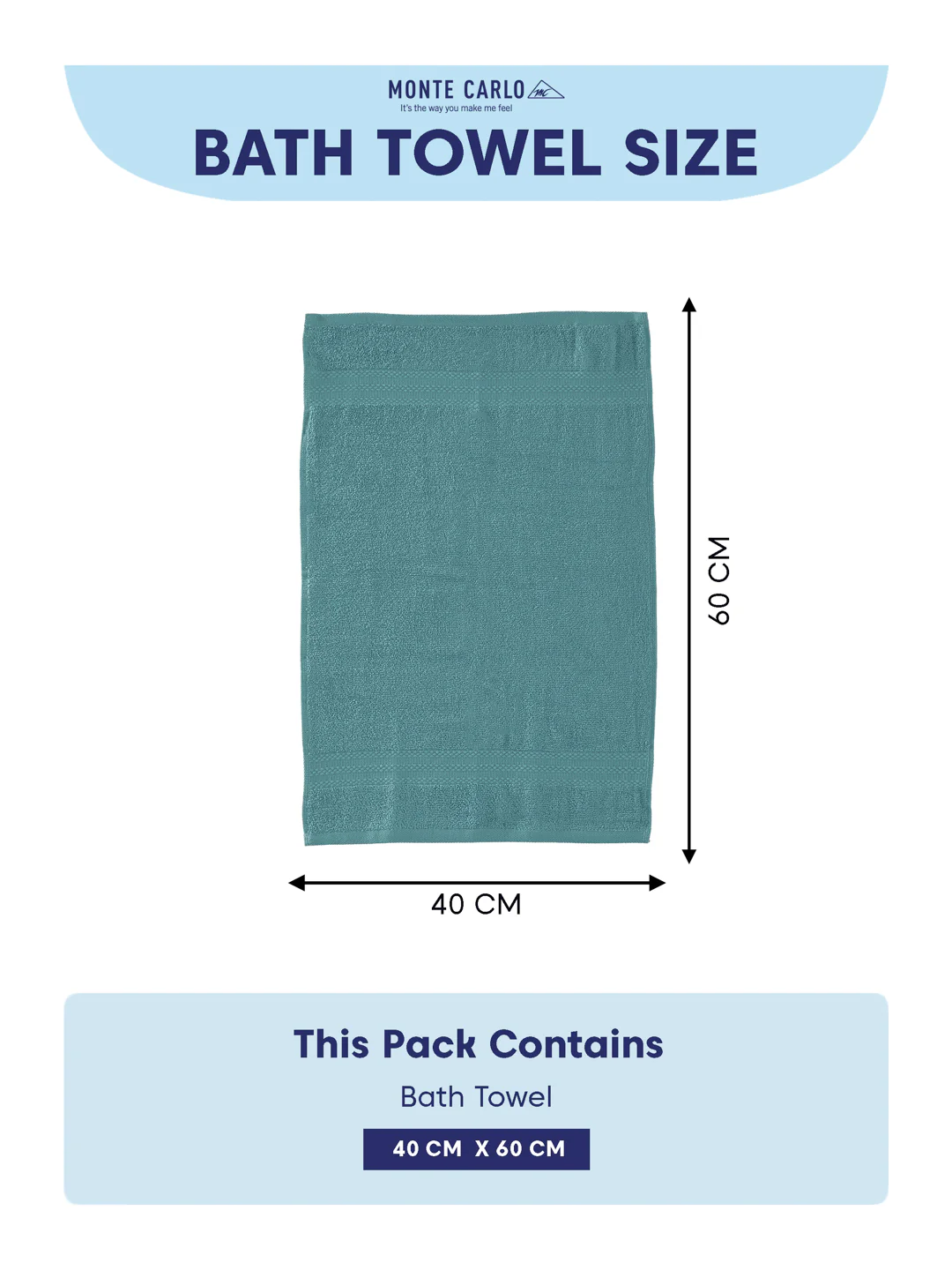 Blue 100% Cotton Solid 380 GSM Bath Towel Jazz 4 Pc Set Gifting Box Pack - Image 11