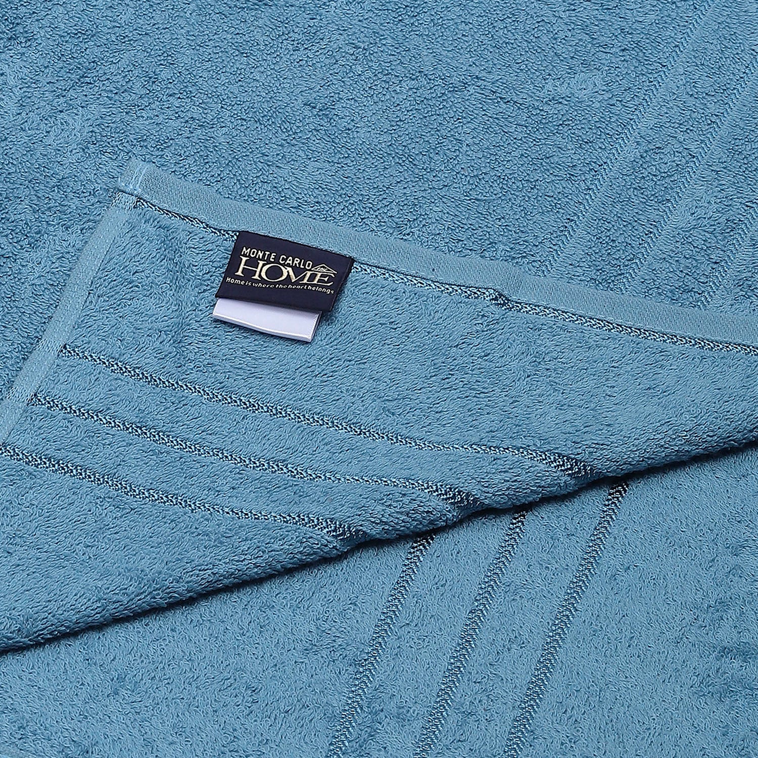 Blue Cotton 350 GSM Bath Towel - Image 4