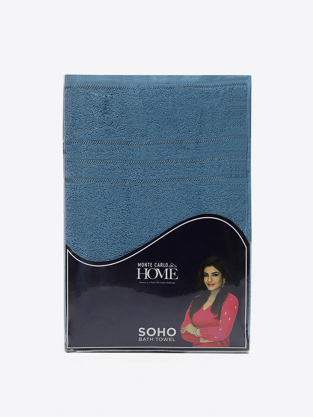 Blue Cotton 350 GSM Bath Towel - Image 5