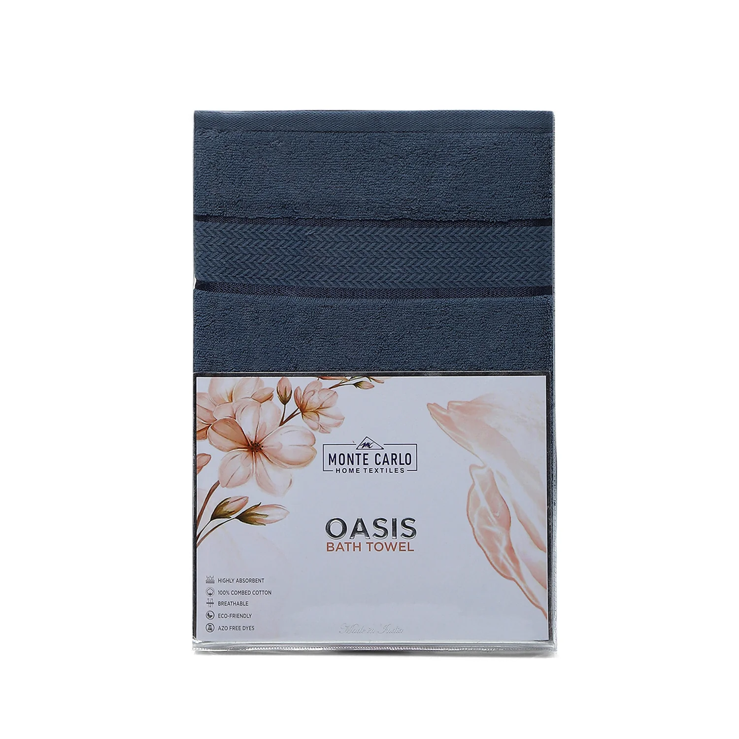 Blue Cotton 450 GSM Bath Towel - Image 5